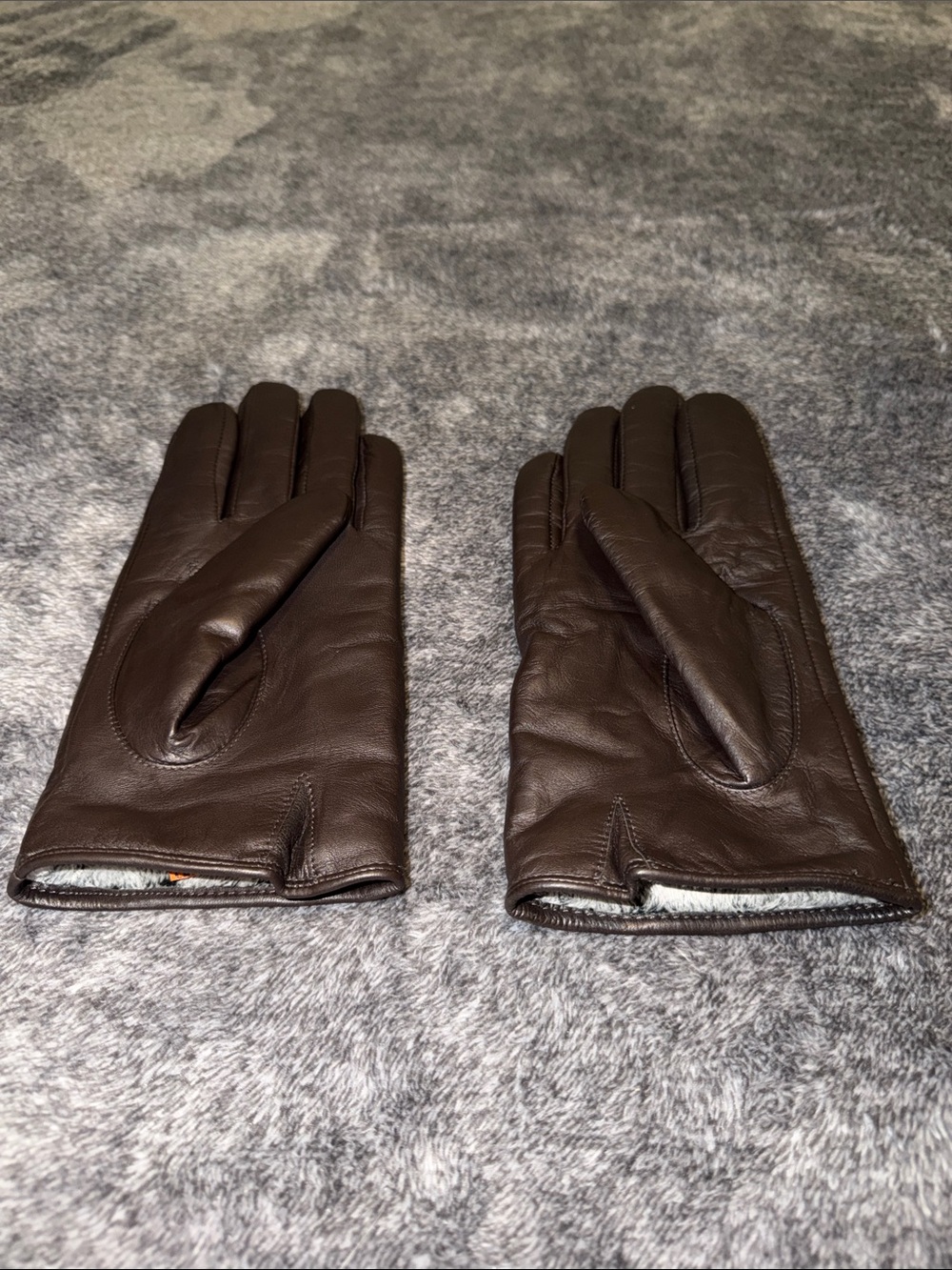Bruno Baffi Leather Gloves with Fur Inside